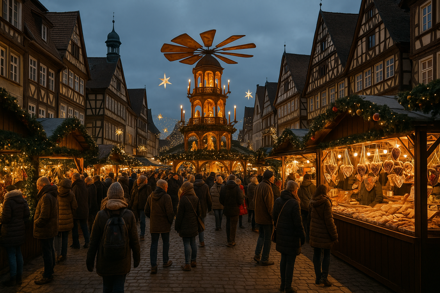 julemarked i tyskland - Illustration